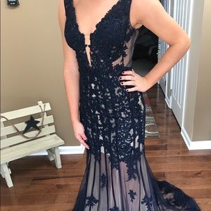 Navy Blue Formal Gown